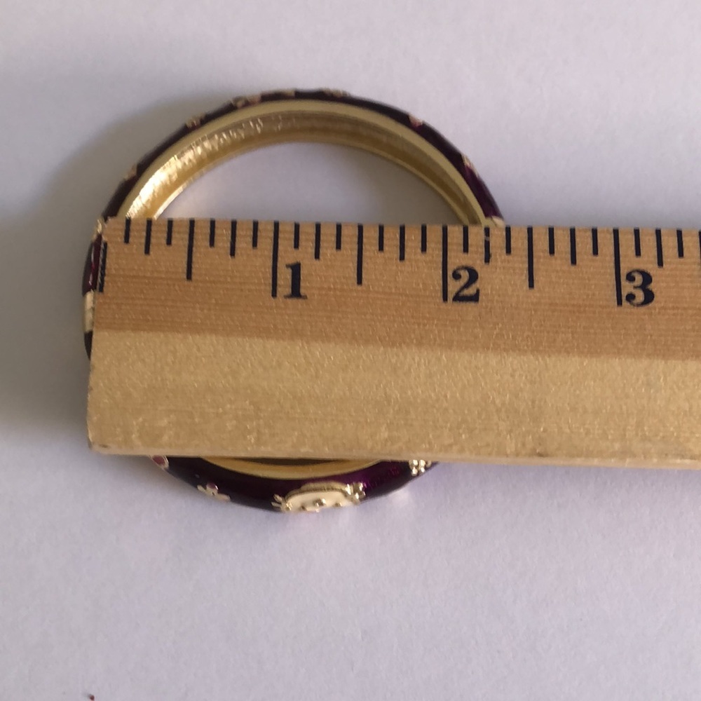 Hello kitty jiu long zing purple enamel clap bracelet - Picture 7 of 7